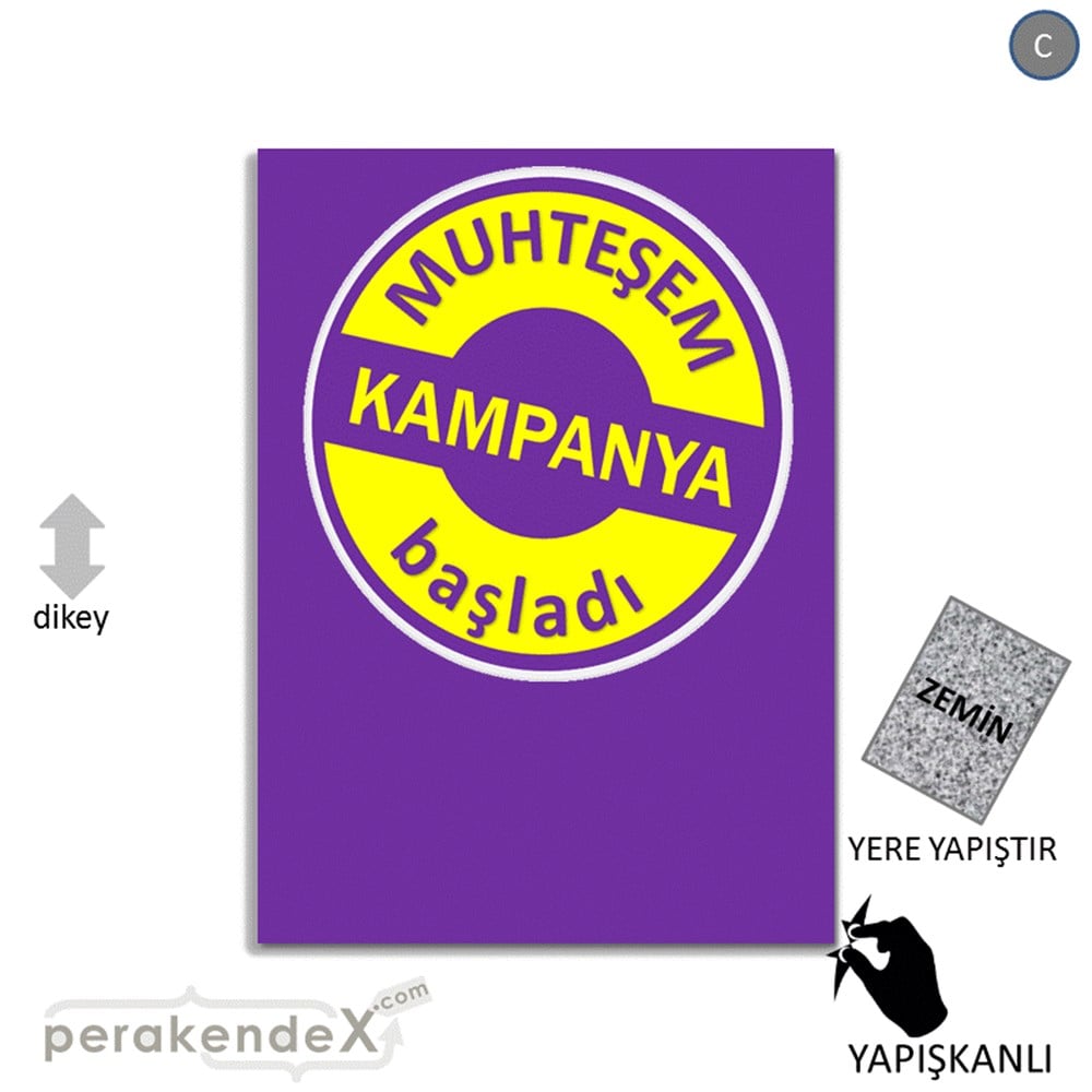 muhteşem kampanya başladı YER ZEMİNE YAPIŞIR -dikdörtgen,tek yön baskı