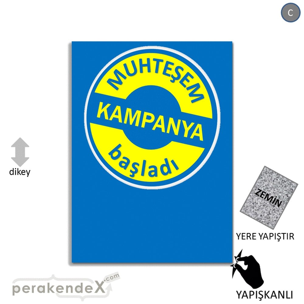 muhteşem kampanya başladı YER ZEMİNE YAPIŞIR -dikdörtgen,tek yön baskı