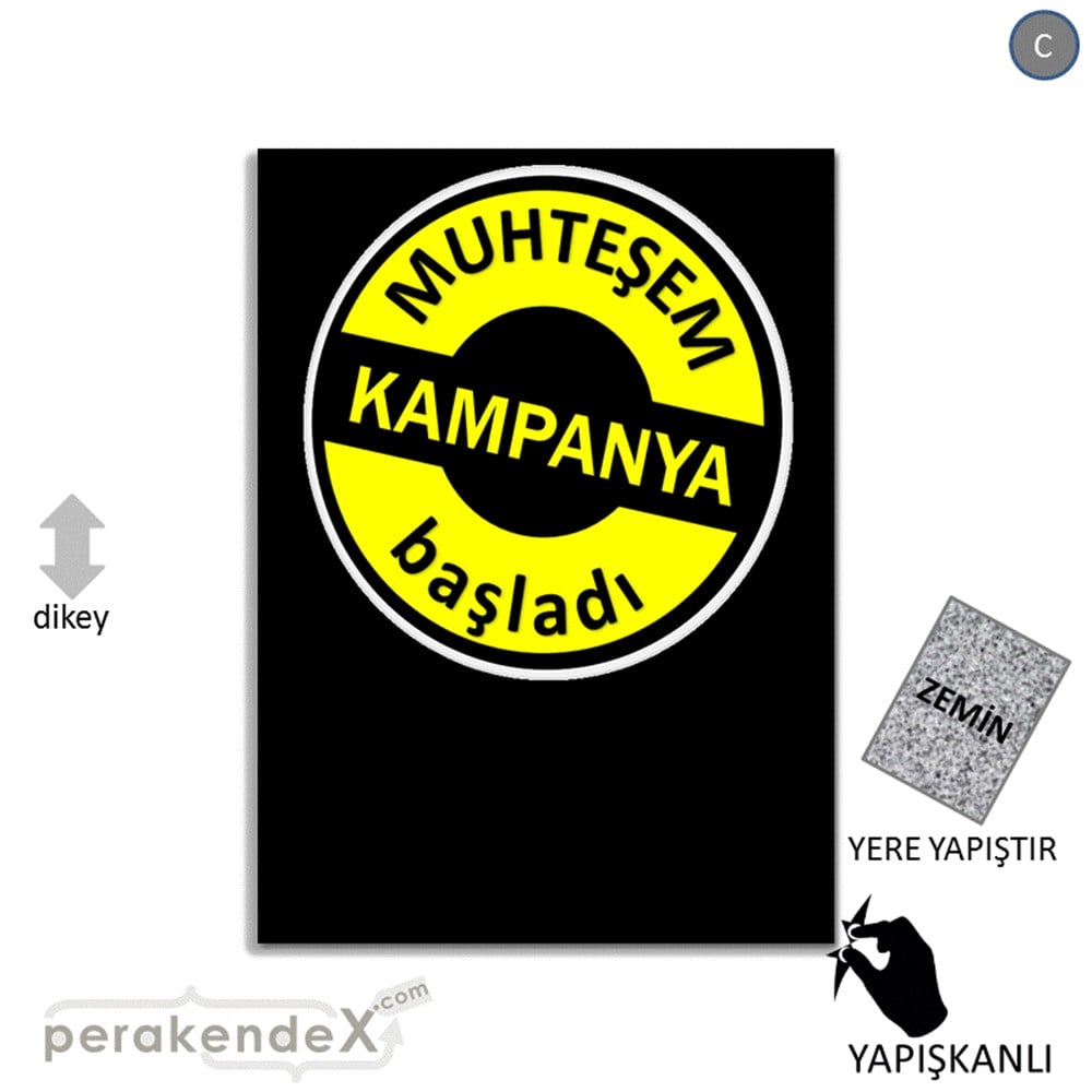 muhteşem kampanya başladı YER ZEMİNE YAPIŞIR -dikdörtgen,tek yön baskı