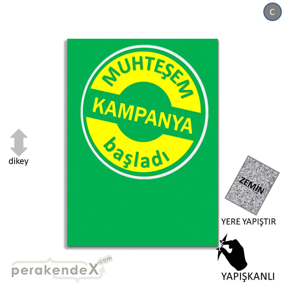 muhteşem kampanya başladı YER ZEMİNE YAPIŞIR -dikdörtgen,tek yön baskı