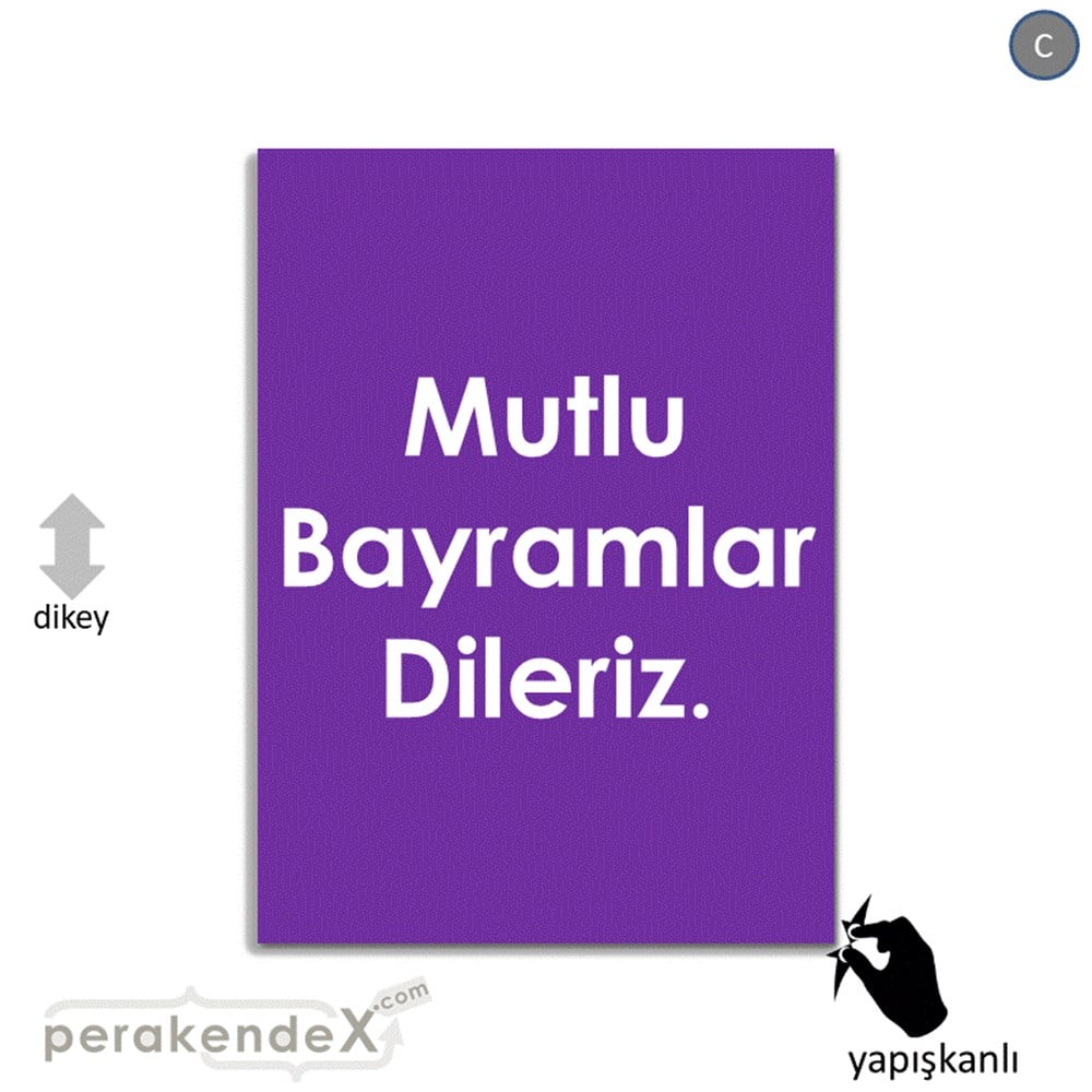 mutlu bayramlar dileriz VİTRİN - CAM FOLYO,  VİNİL -dikdörtgen,tek yön baskı