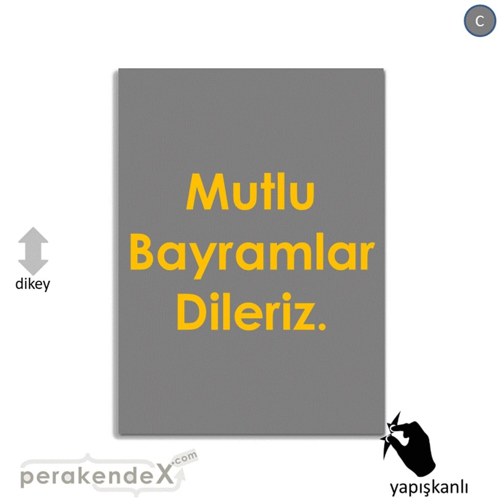 mutlu bayramlar dileriz VİTRİN - CAM FOLYO,  VİNİL -dikdörtgen,tek yön baskı