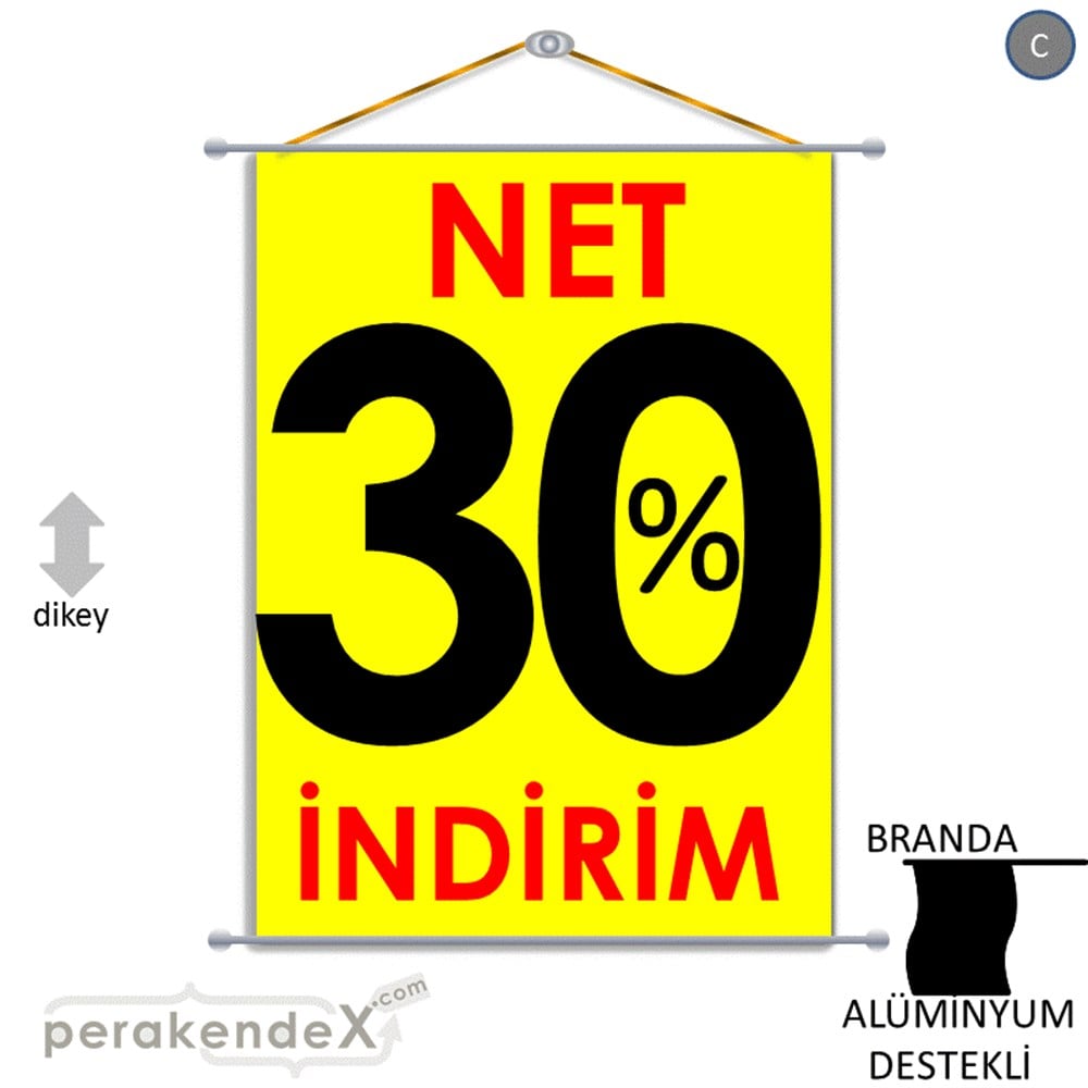 Net İndirim %30 BRANDA POSTER,  AFİŞ -dikdörtgen,tek yön baskı