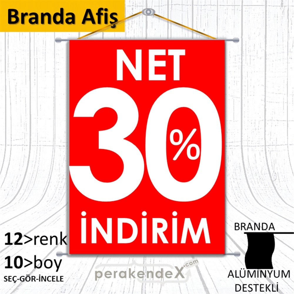 Net İndirim %30 BRANDA POSTER,  AFİŞ -dikdörtgen,tek yön baskı