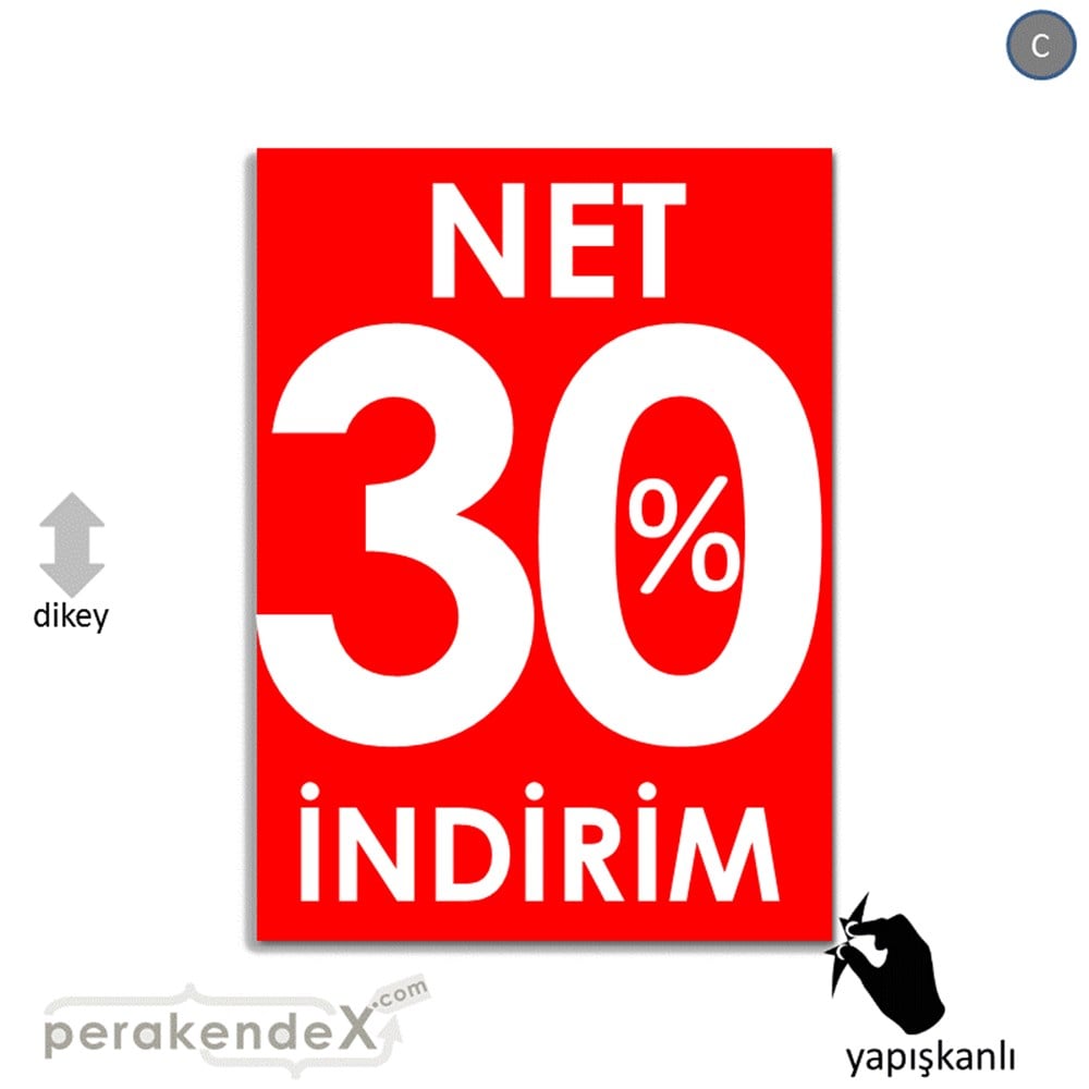 Net İndirim %30 VİTRİN - CAM FOLYO,  VİNİL -dikdörtgen,tek yön baskı