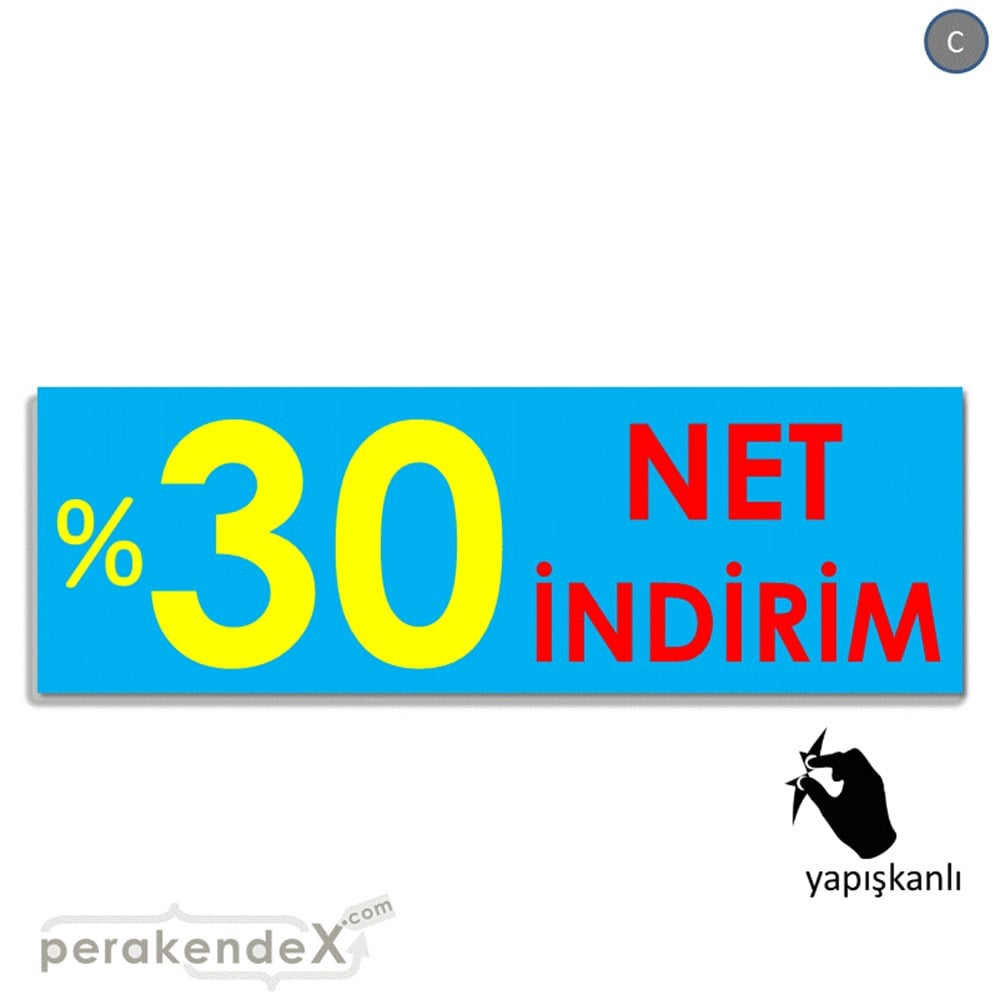 Net İndirim %30 VİTRİN, CAM FOLYO,  VİNİL (BANNER) -dikdörtgen,tek yön baskı