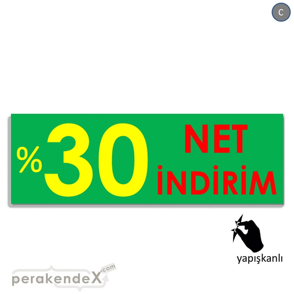Net İndirim %30 VİTRİN, CAM FOLYO,  VİNİL (BANNER) -dikdörtgen,tek yön baskı