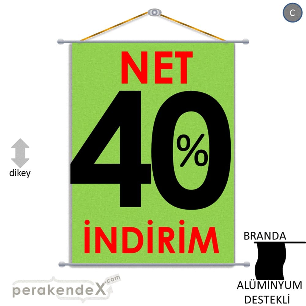 Net İndirim %40 BRANDA POSTER,  AFİŞ -dikdörtgen,tek yön baskı