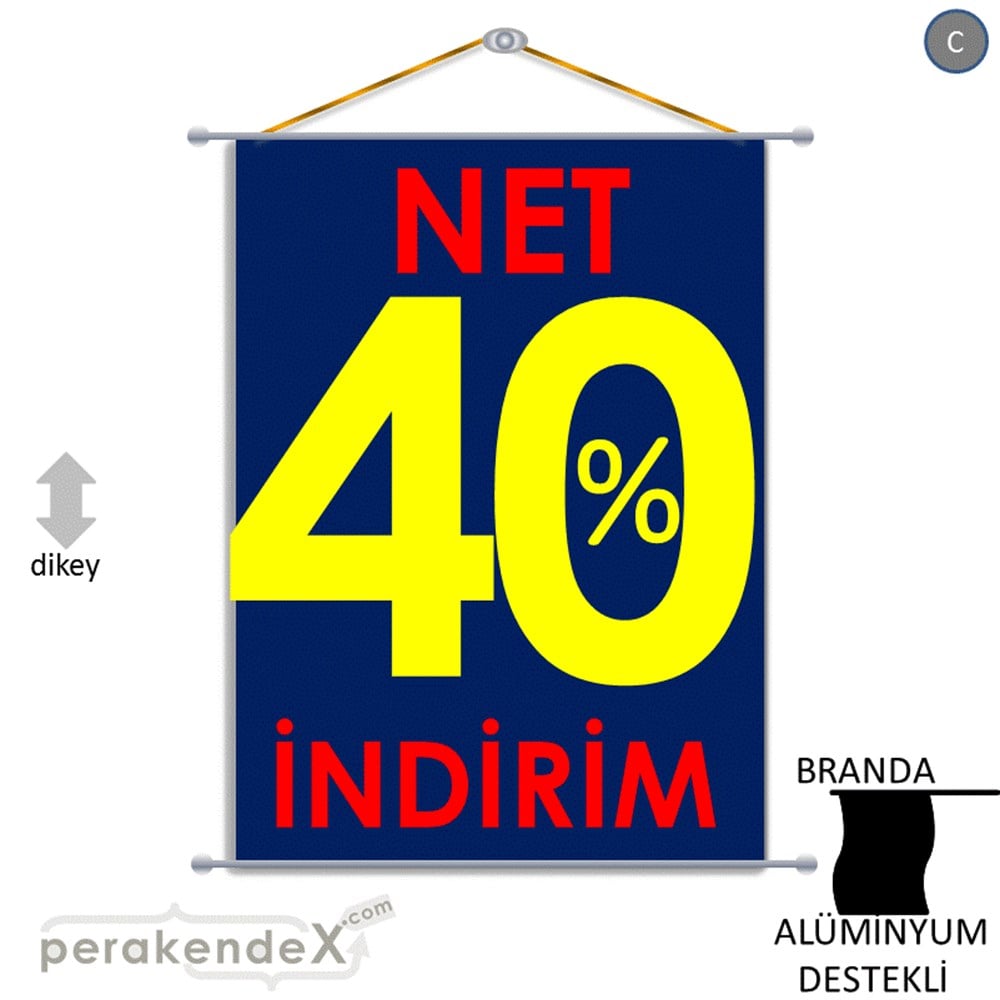 Net İndirim %40 BRANDA POSTER,  AFİŞ -dikdörtgen,tek yön baskı