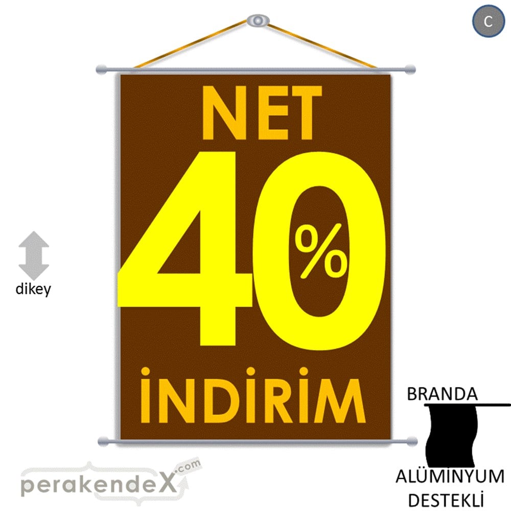 Net İndirim %40 BRANDA POSTER,  AFİŞ -dikdörtgen,tek yön baskı