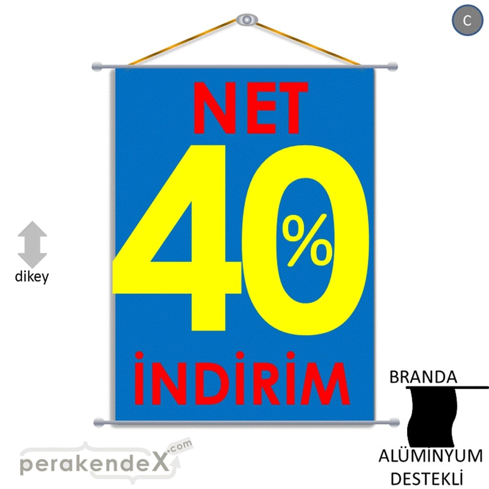 Net İndirim %40 BRANDA POSTER,  AFİŞ -dikdörtgen,tek yön baskı