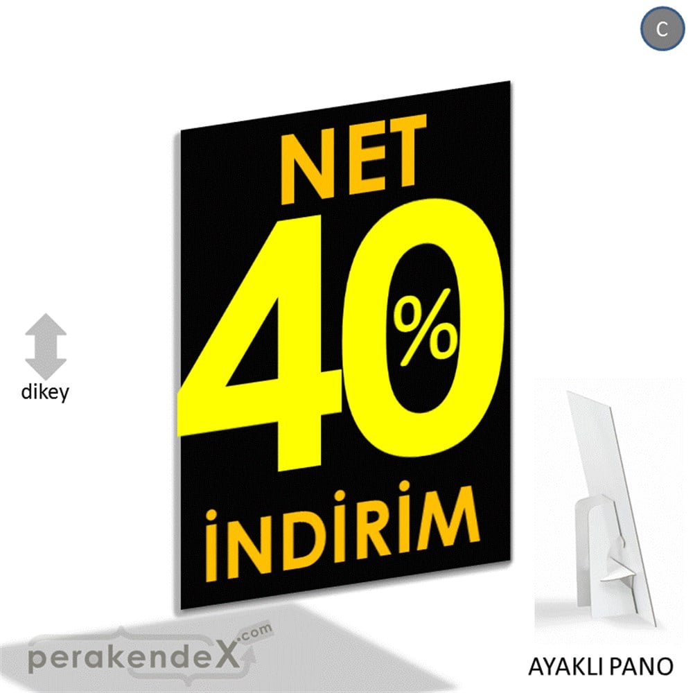 Net İndirim %40 KARTON AYAKLI POSTER,  PANO -dikdörtgen,tek yön baskı