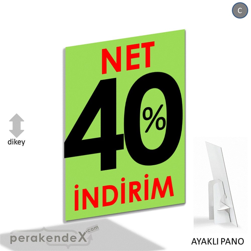 Net İndirim %40 KARTON AYAKLI POSTER,  PANO -dikdörtgen,tek yön baskı