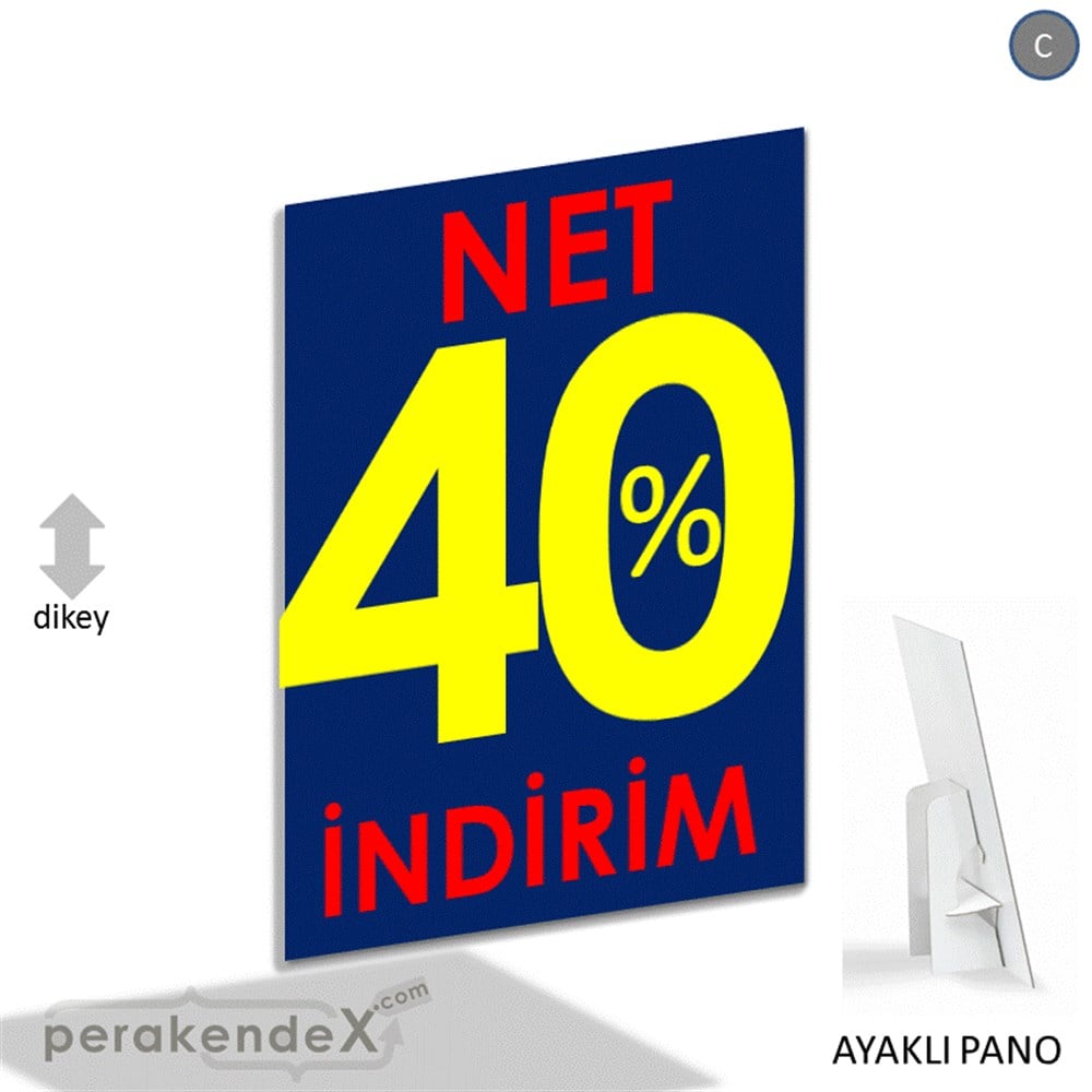 Net İndirim %40 KARTON AYAKLI POSTER,  PANO -dikdörtgen,tek yön baskı