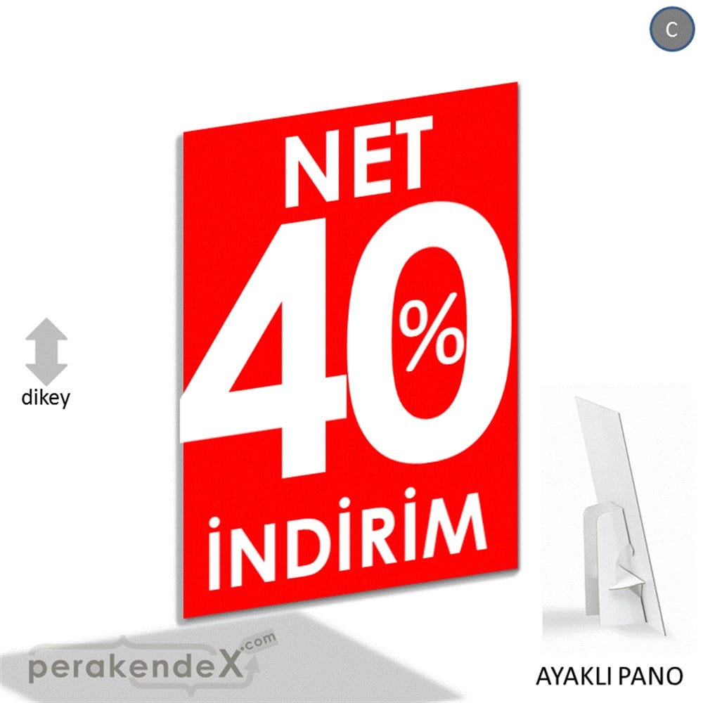 Net İndirim %40 KARTON AYAKLI POSTER,  PANO -dikdörtgen,tek yön baskı