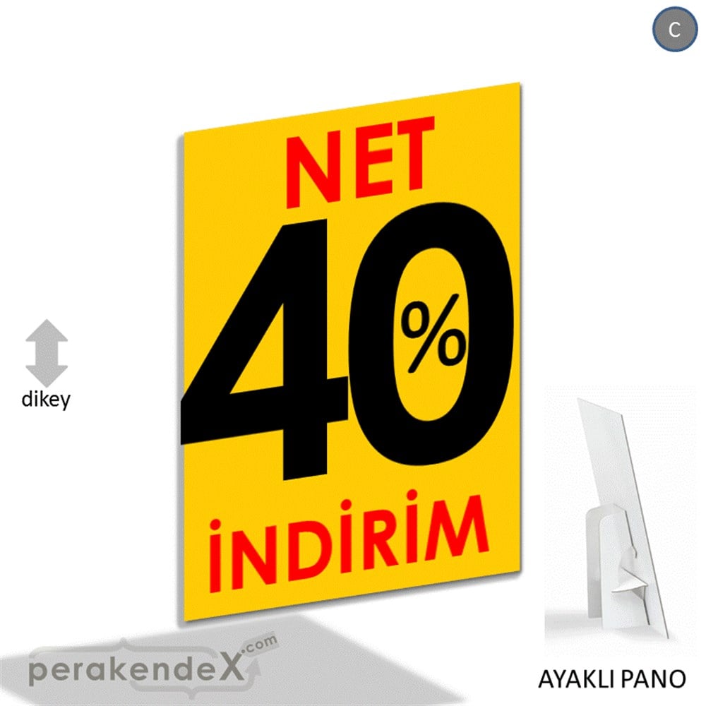 Net İndirim %40 KARTON AYAKLI POSTER,  PANO -dikdörtgen,tek yön baskı