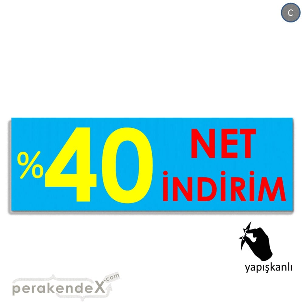 Net İndirim %40 VİTRİN, CAM FOLYO,  VİNİL (BANNER) -dikdörtgen,tek yön baskı