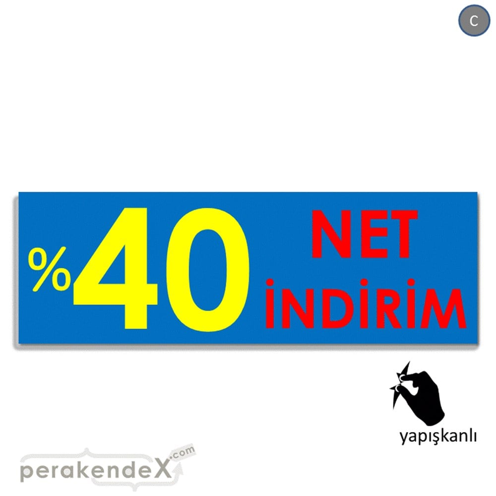 Net İndirim %40 VİTRİN, CAM FOLYO,  VİNİL (BANNER) -dikdörtgen,tek yön baskı