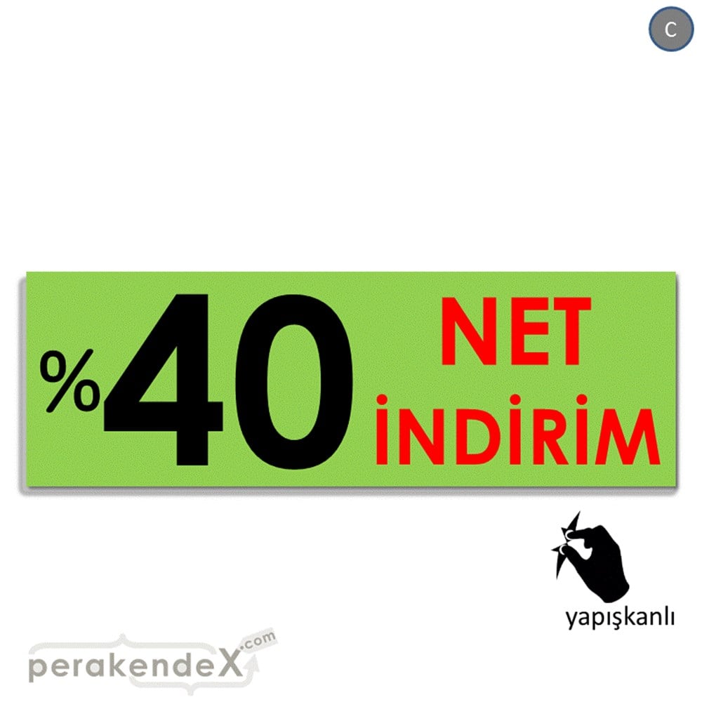 Net İndirim %40 VİTRİN, CAM FOLYO,  VİNİL (BANNER) -dikdörtgen,tek yön baskı