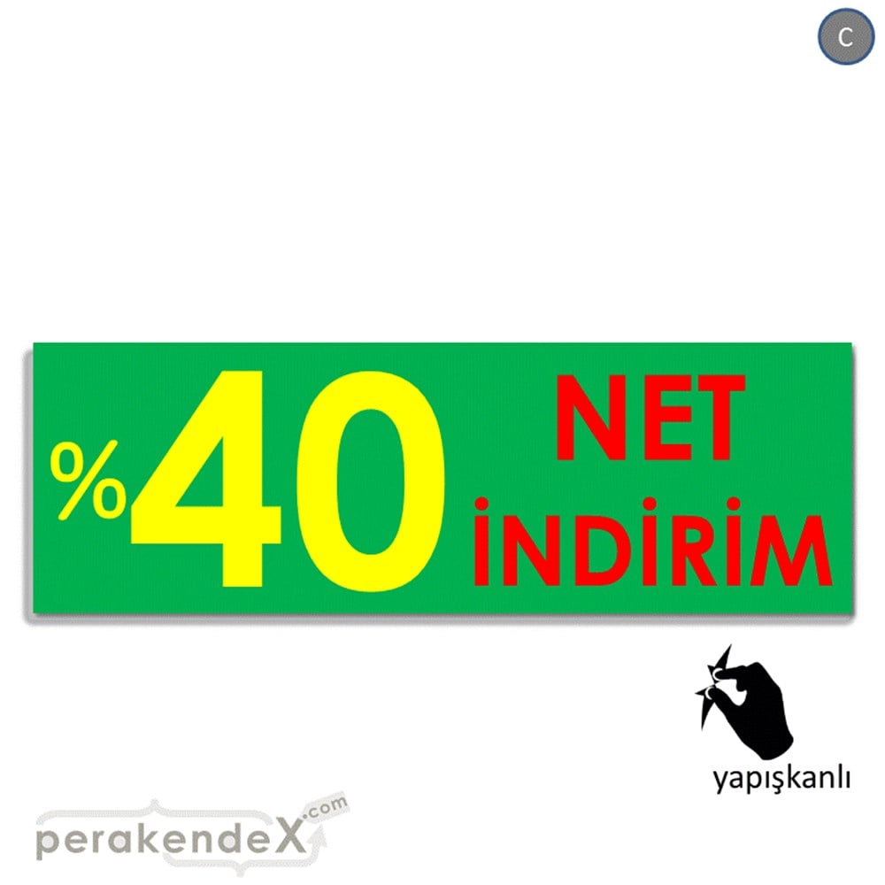 Net İndirim %40 VİTRİN, CAM FOLYO,  VİNİL (BANNER) -dikdörtgen,tek yön baskı
