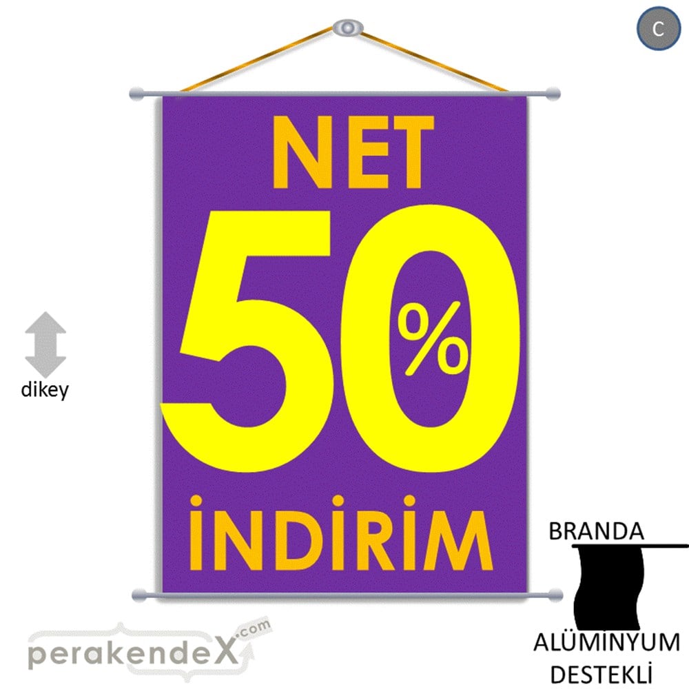 Net İndirim %50 BRANDA POSTER,  AFİŞ -dikdörtgen,tek yön baskı