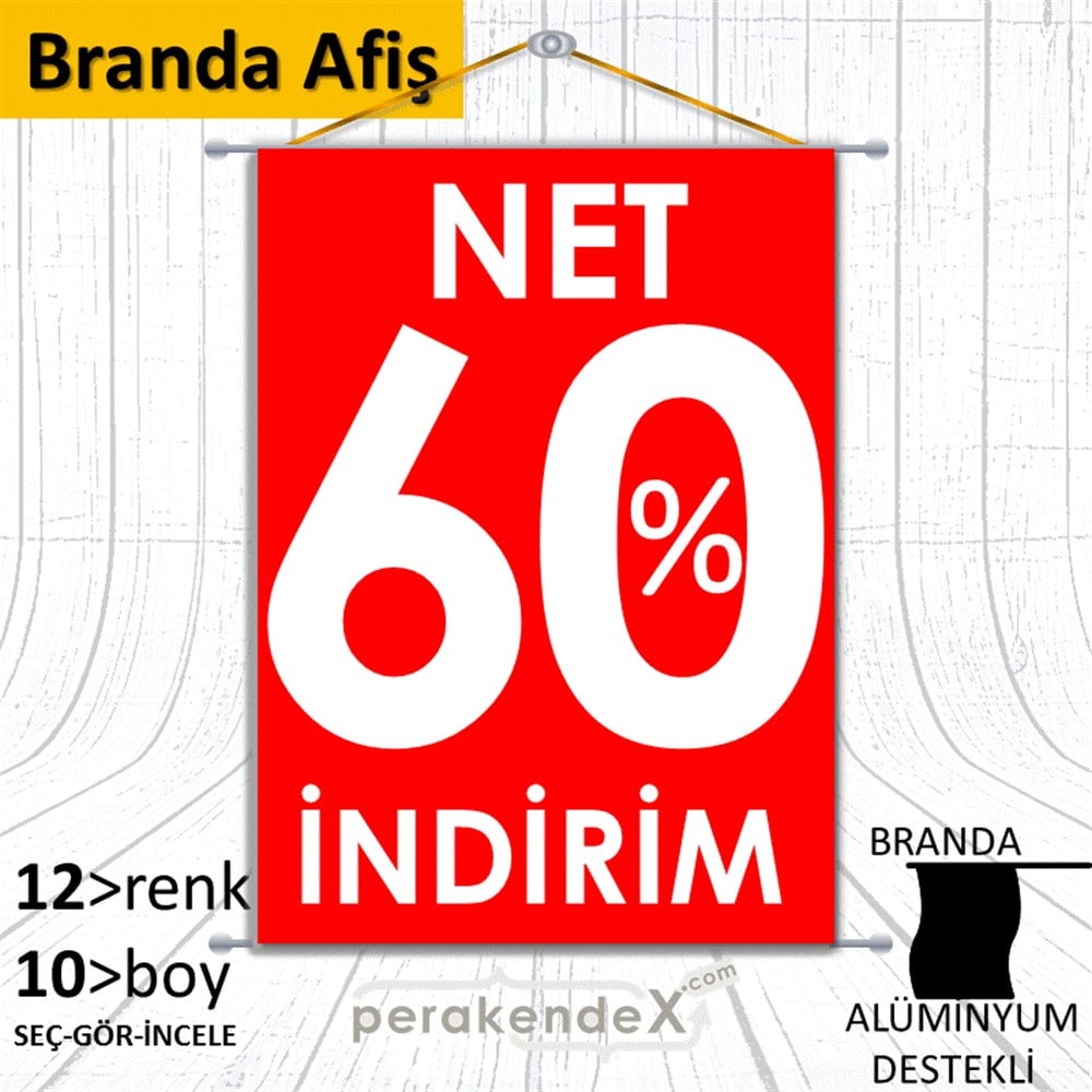 Net İndirim %60 BRANDA POSTER,  AFİŞ -dikdörtgen,tek yön baskı