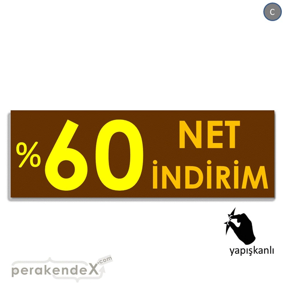 Net İndirim %60 VİTRİN, CAM FOLYO,  VİNİL (BANNER) -dikdörtgen,tek yön baskı
