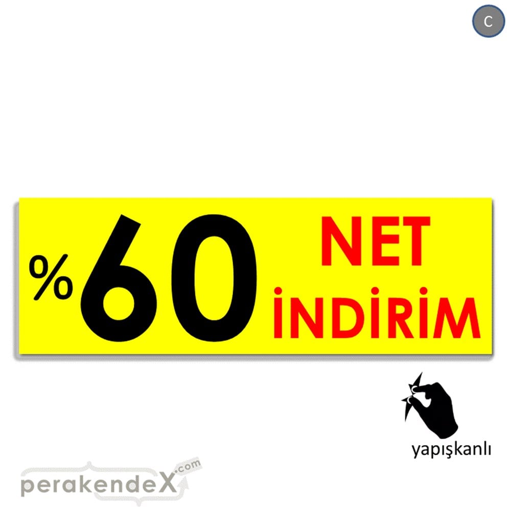 Net İndirim %60 VİTRİN, CAM FOLYO,  VİNİL (BANNER) -dikdörtgen,tek yön baskı