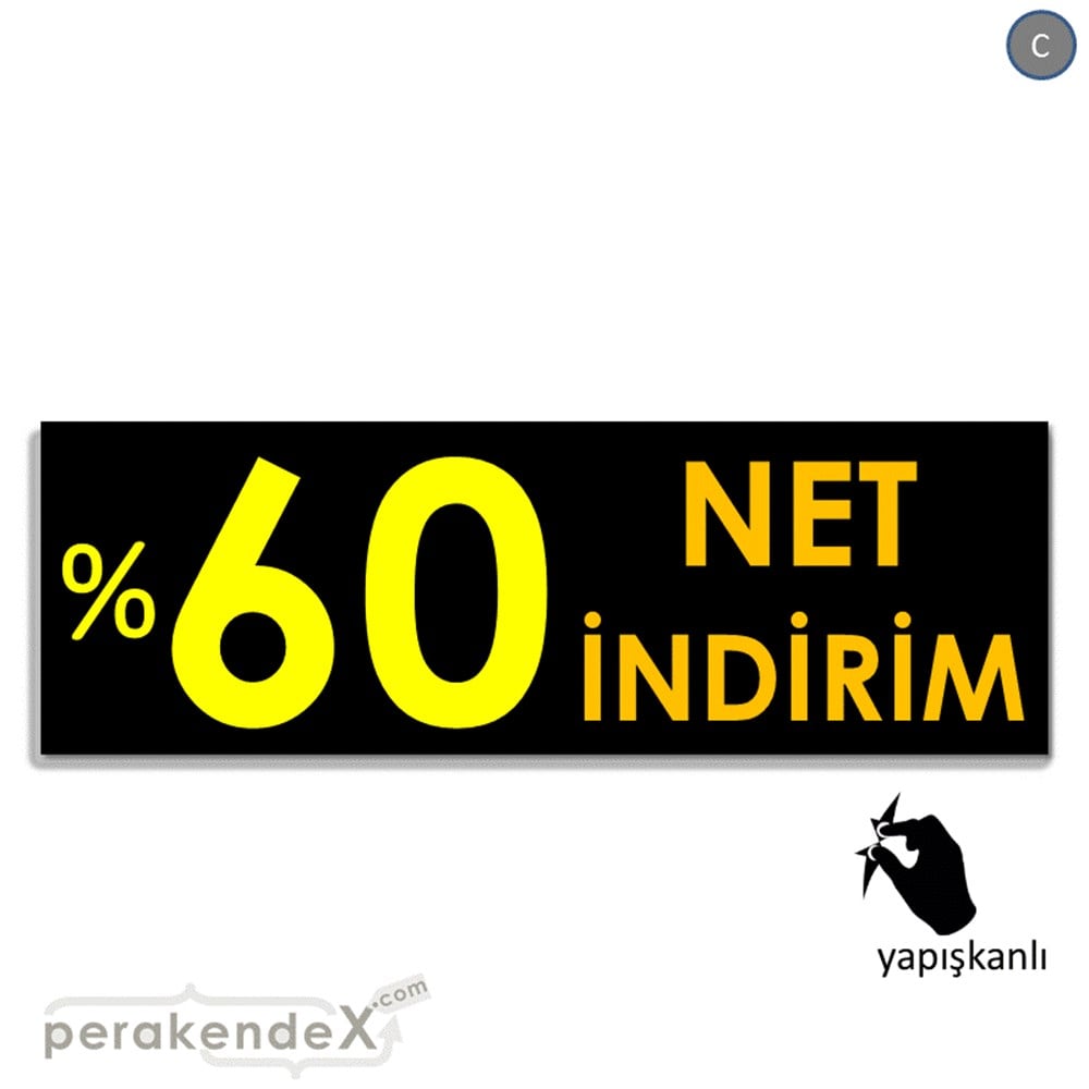 Net İndirim %60 VİTRİN, CAM FOLYO,  VİNİL (BANNER) -dikdörtgen,tek yön baskı