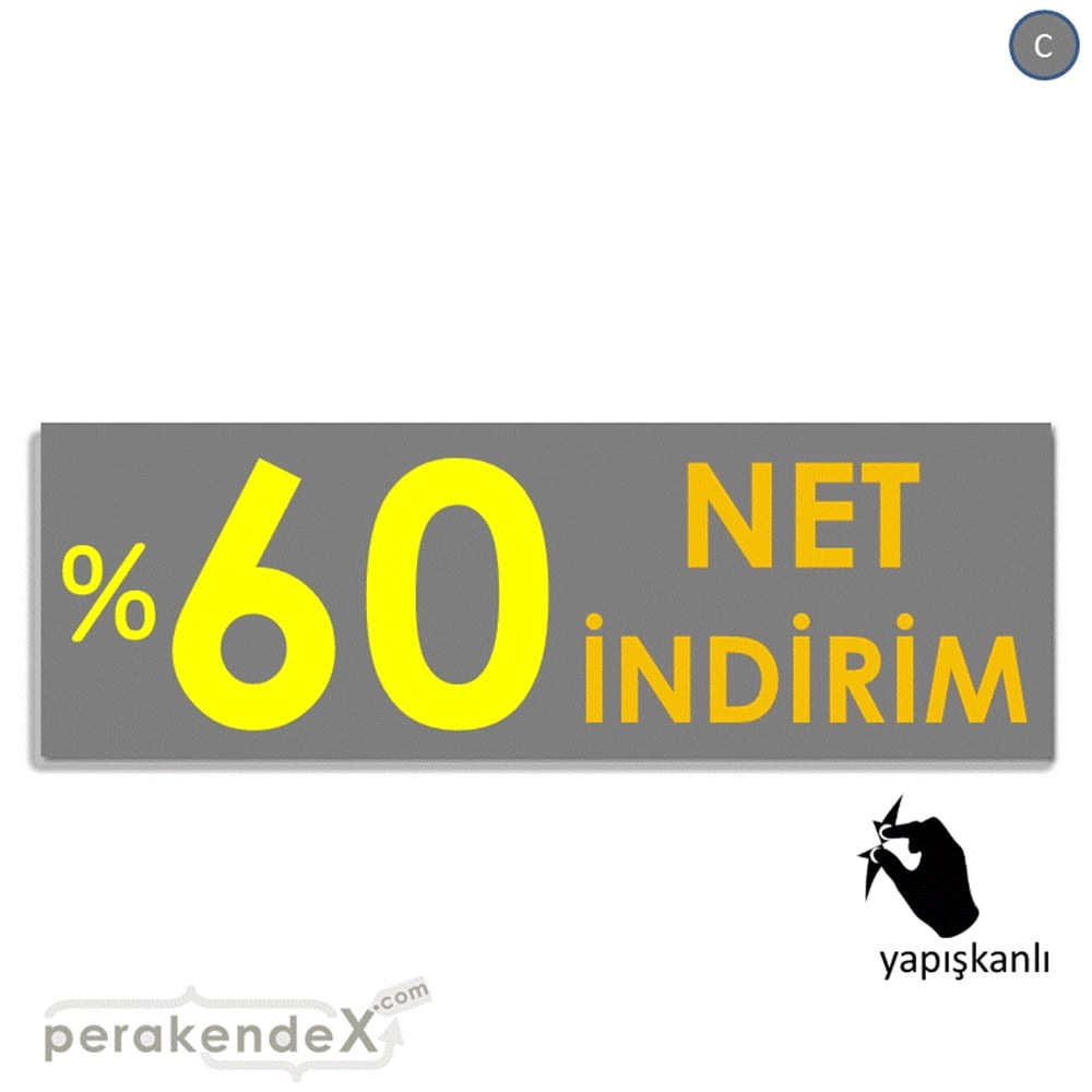 Net İndirim %60 VİTRİN, CAM FOLYO,  VİNİL (BANNER) -dikdörtgen,tek yön baskı