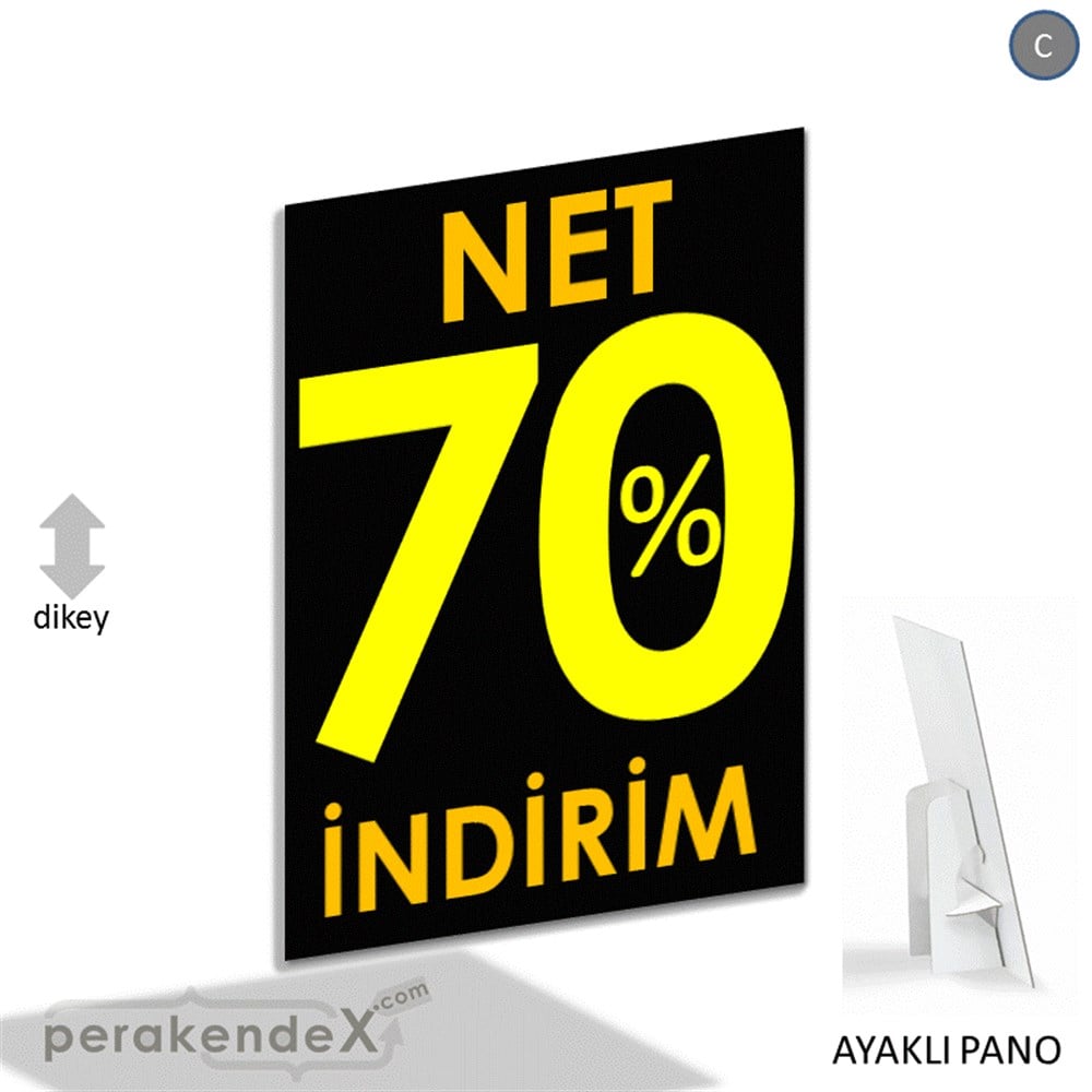 Net İndirim %70 KARTON AYAKLI POSTER,  PANO -dikdörtgen,tek yön baskı