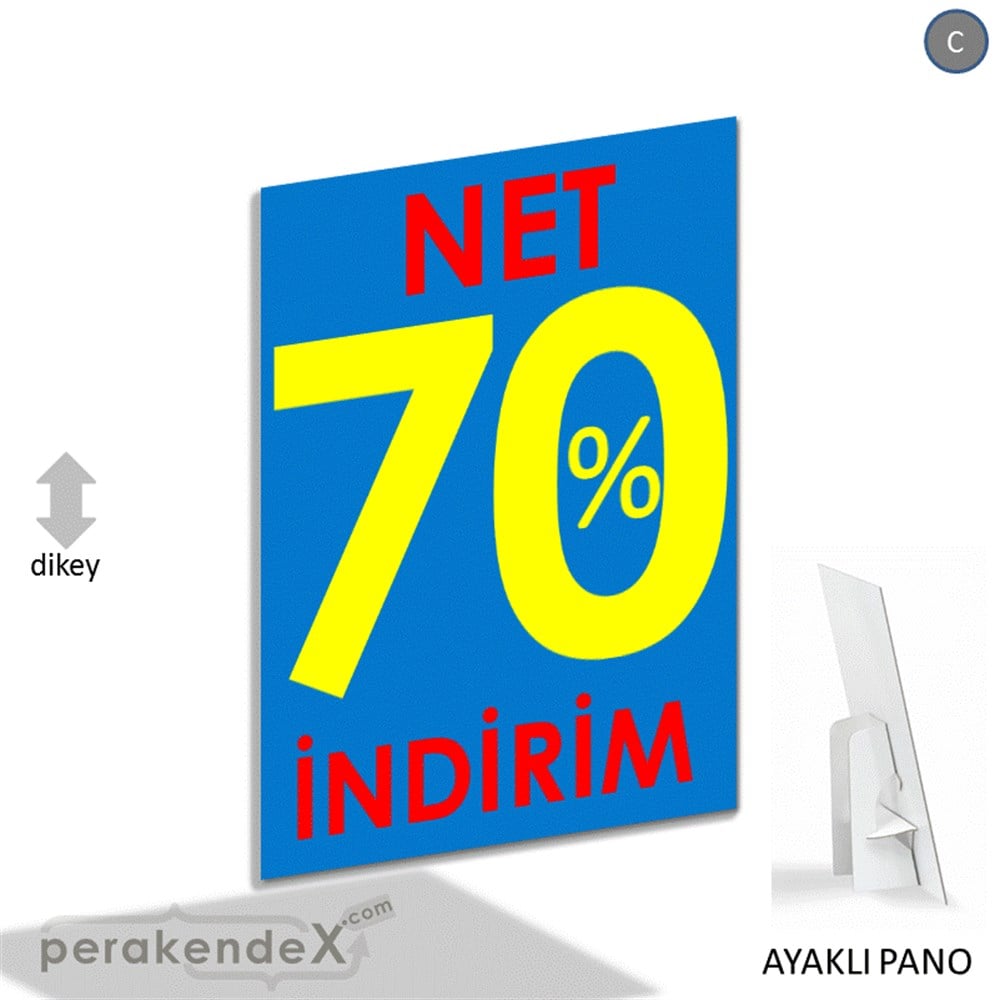Net İndirim %70 KARTON AYAKLI POSTER,  PANO -dikdörtgen,tek yön baskı