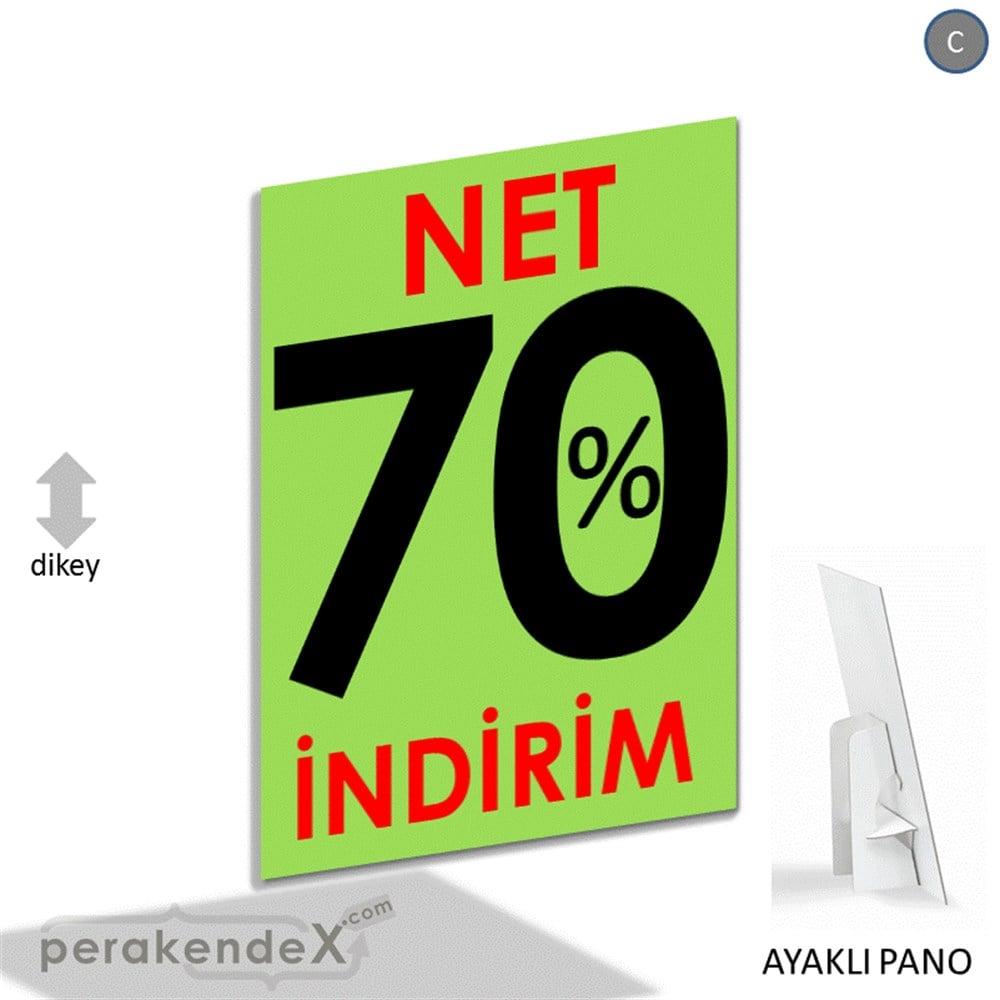 Net İndirim %70 KARTON AYAKLI POSTER,  PANO -dikdörtgen,tek yön baskı