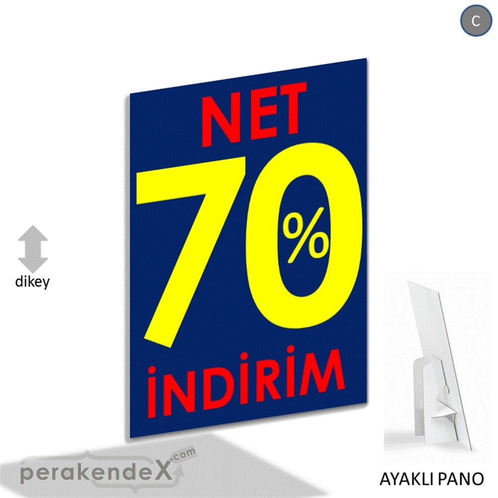 Net İndirim %70 KARTON AYAKLI POSTER,  PANO -dikdörtgen,tek yön baskı