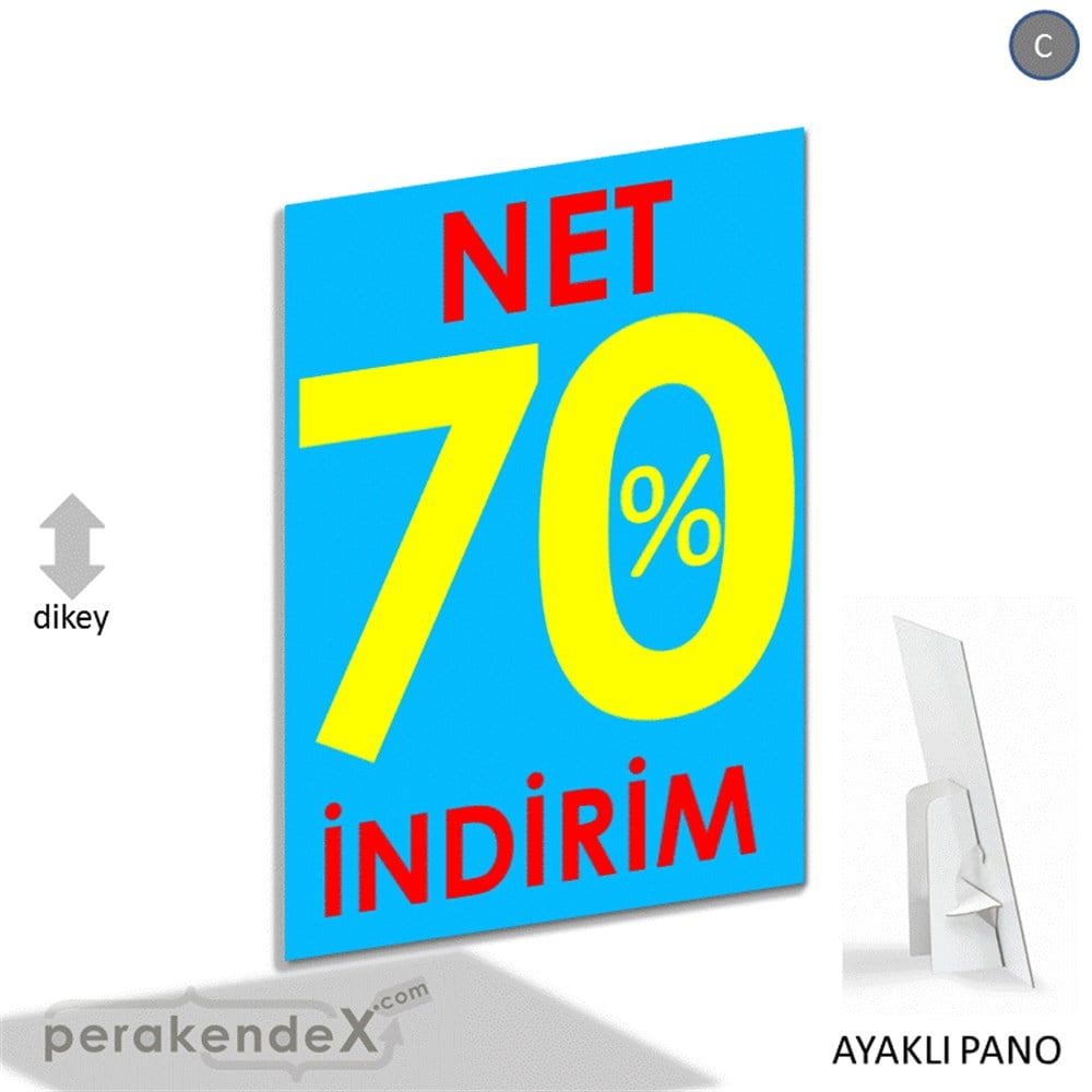 Net İndirim %70 KARTON AYAKLI POSTER,  PANO -dikdörtgen,tek yön baskı