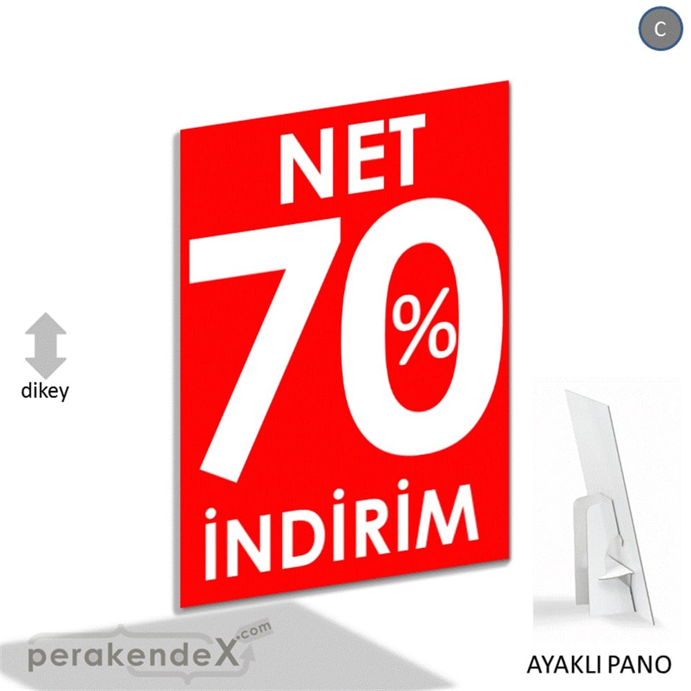 Net İndirim %70 KARTON AYAKLI POSTER,  PANO -dikdörtgen,tek yön baskı