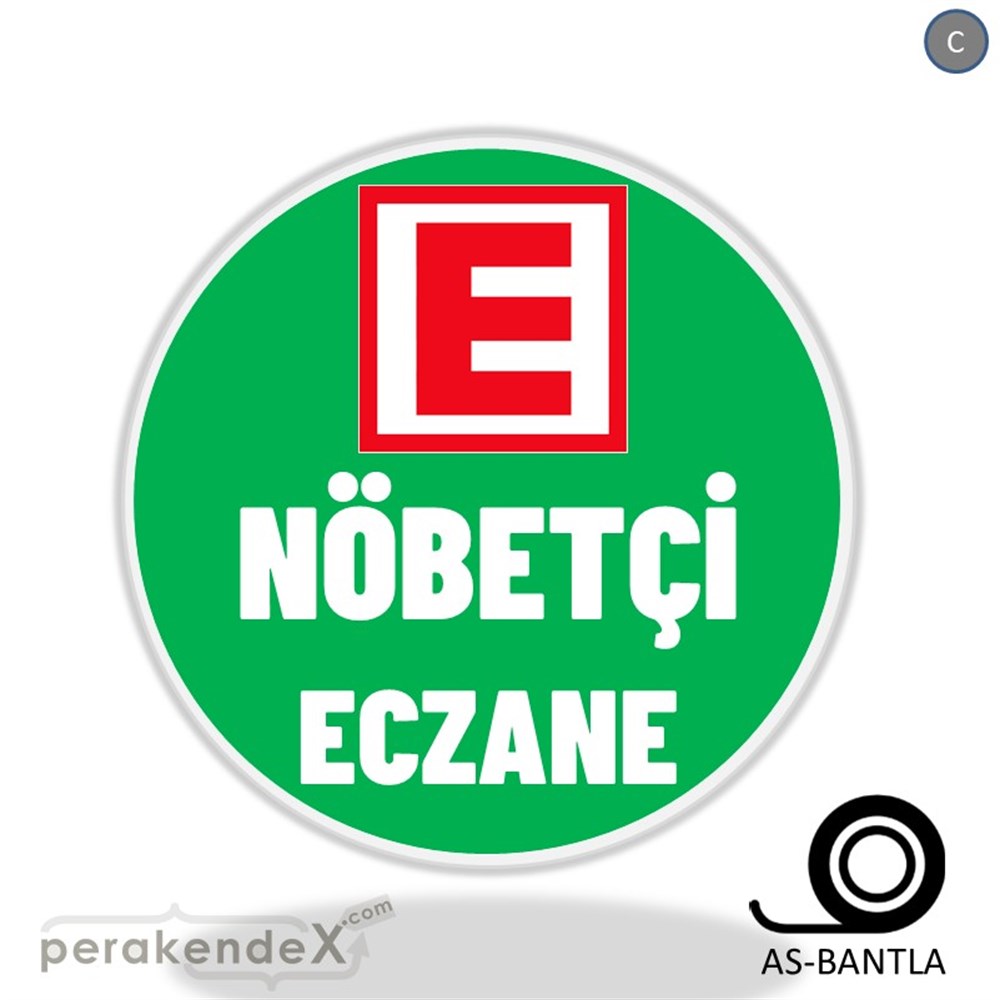 Nöbetçi Eczane Yazısı SERT PLASTİK POSTER,  AFİŞ -oval,tek yön baskısert plastik poster,  afiş