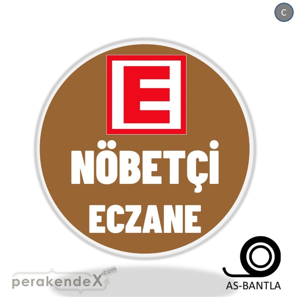 Nöbetçi Eczane Yazısı SERT PLASTİK POSTER,  AFİŞ -oval,tek yön baskısert plastik poster,  afiş