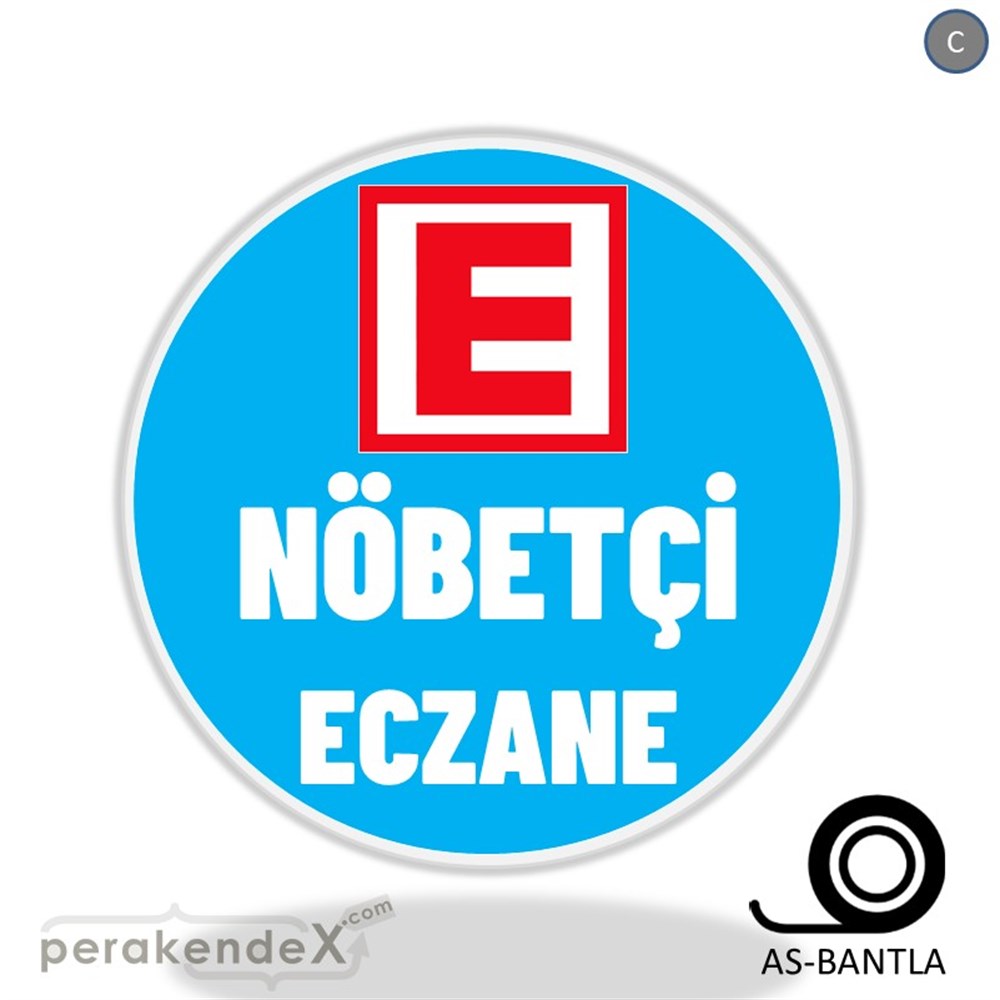 Nöbetçi Eczane Yazısı SERT PLASTİK POSTER,  AFİŞ -oval,tek yön baskısert plastik poster,  afiş
