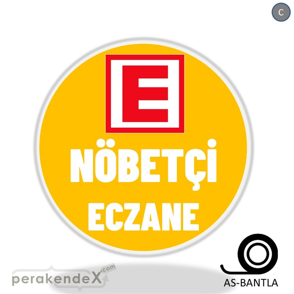 Nöbetçi Eczane Yazısı SERT PLASTİK POSTER,  AFİŞ -oval,tek yön baskısert plastik poster,  afiş