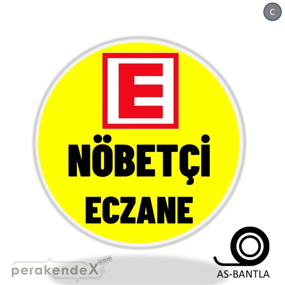 Nöbetçi Eczane Yazısı SERT PLASTİK POSTER,  AFİŞ -oval,tek yön baskısert plastik poster,  afiş