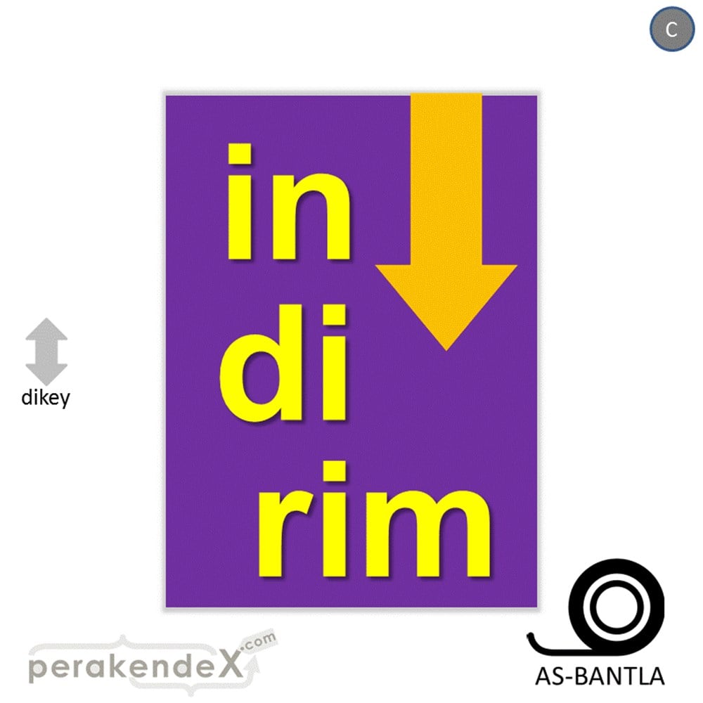 oklu>heceli indirim POSTERİ -dikdörtgen,tek yön baskı