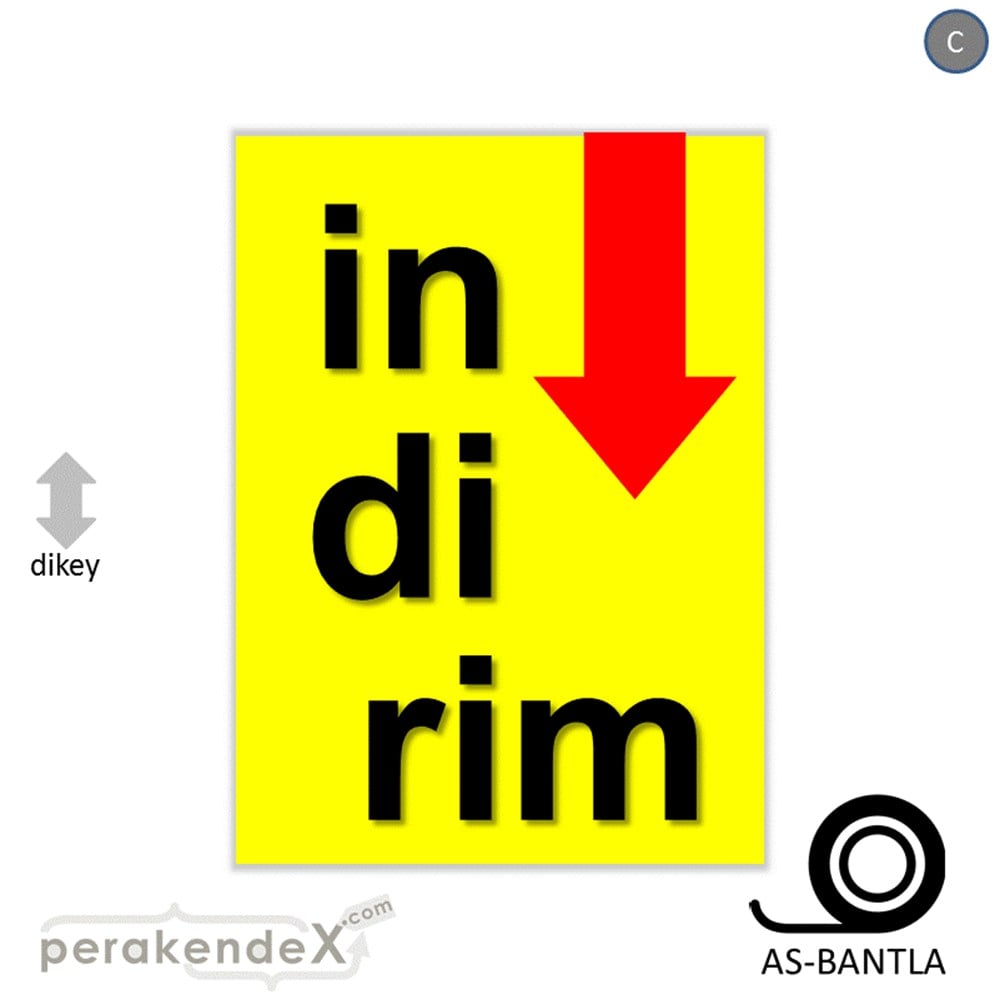 oklu>heceli indirim POSTERİ -dikdörtgen,tek yön baskı