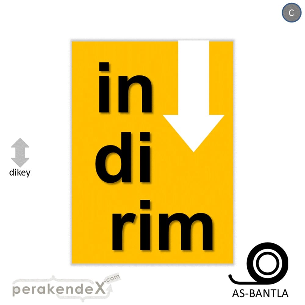 oklu>heceli indirim POSTERİ -dikdörtgen,tek yön baskı