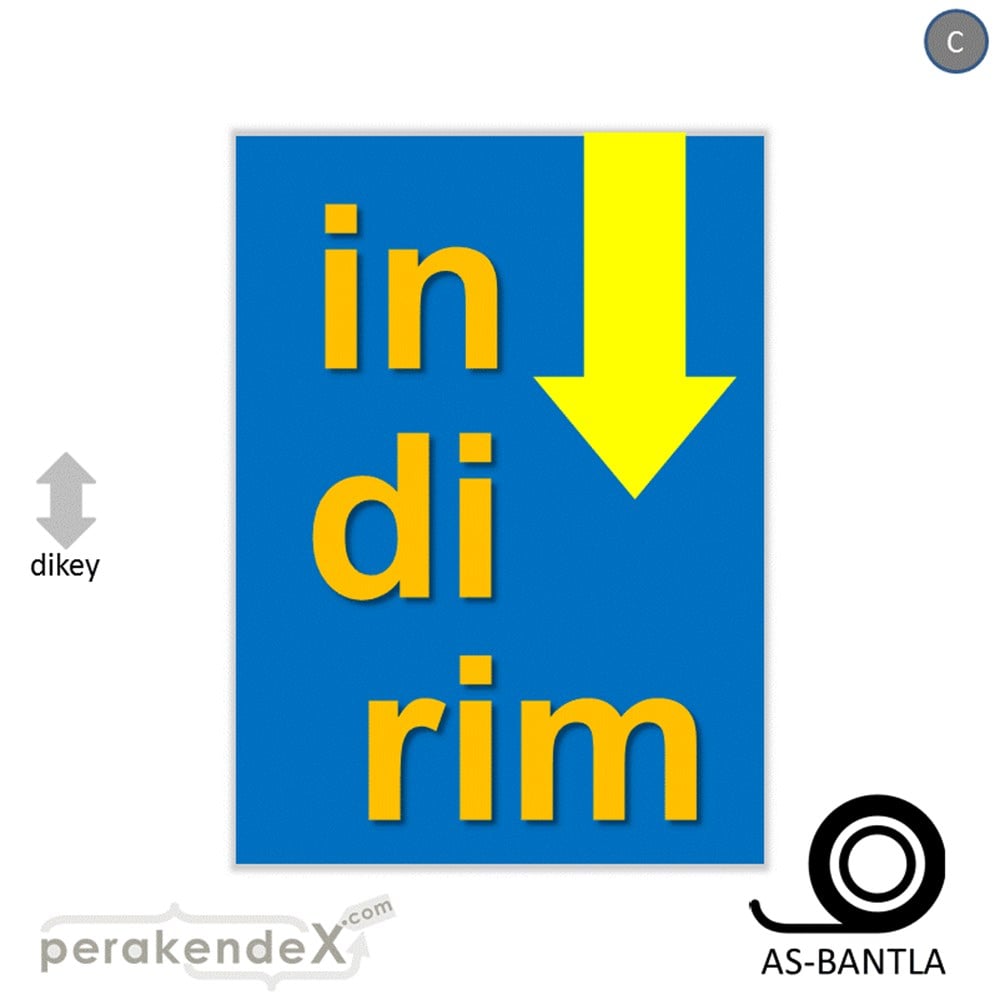 oklu>heceli indirim POSTERİ -dikdörtgen,tek yön baskı