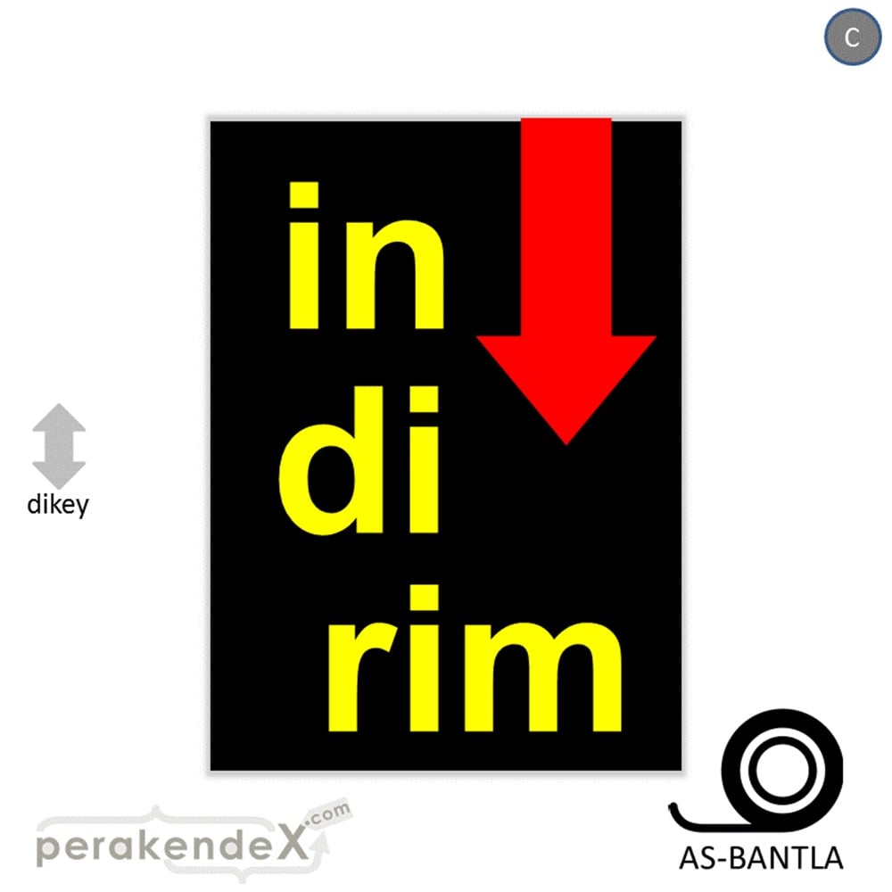 oklu>heceli indirim POSTERİ -dikdörtgen,tek yön baskı