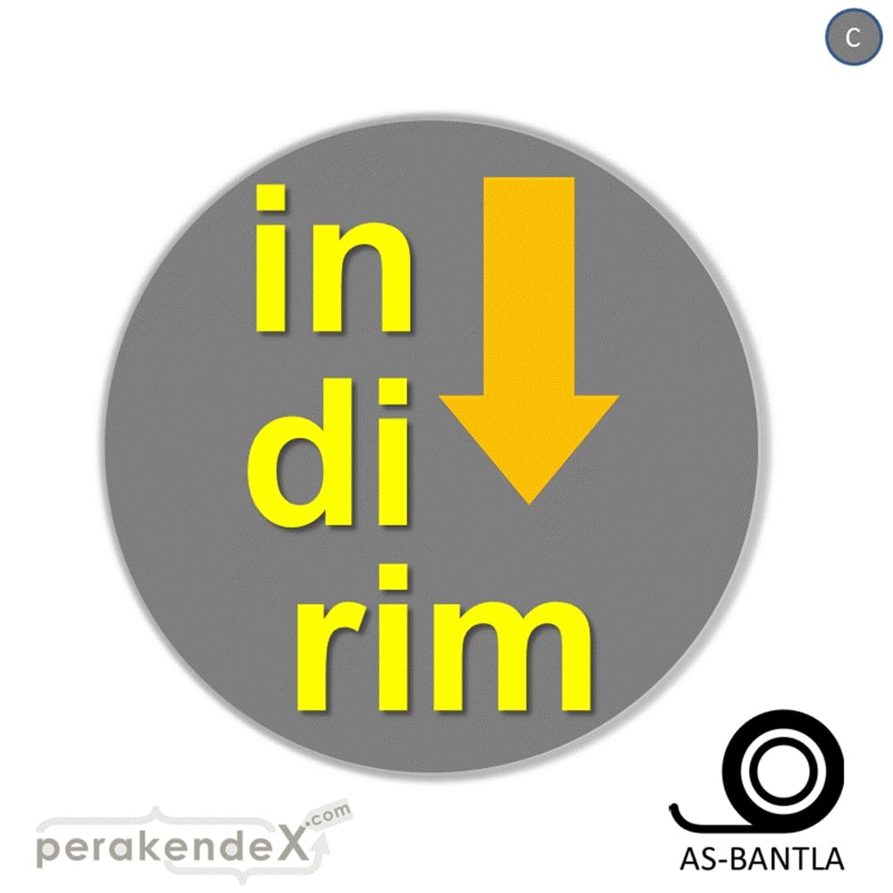 oklu>heceli indirim SERT PLASTİK POSTER -oval,tek yön baskı