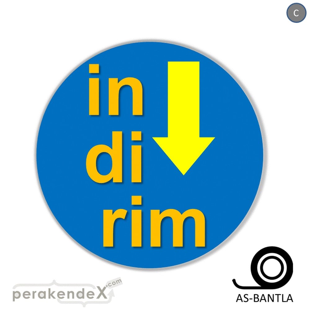 oklu>heceli indirim SERT PLASTİK POSTER -oval,tek yön baskı