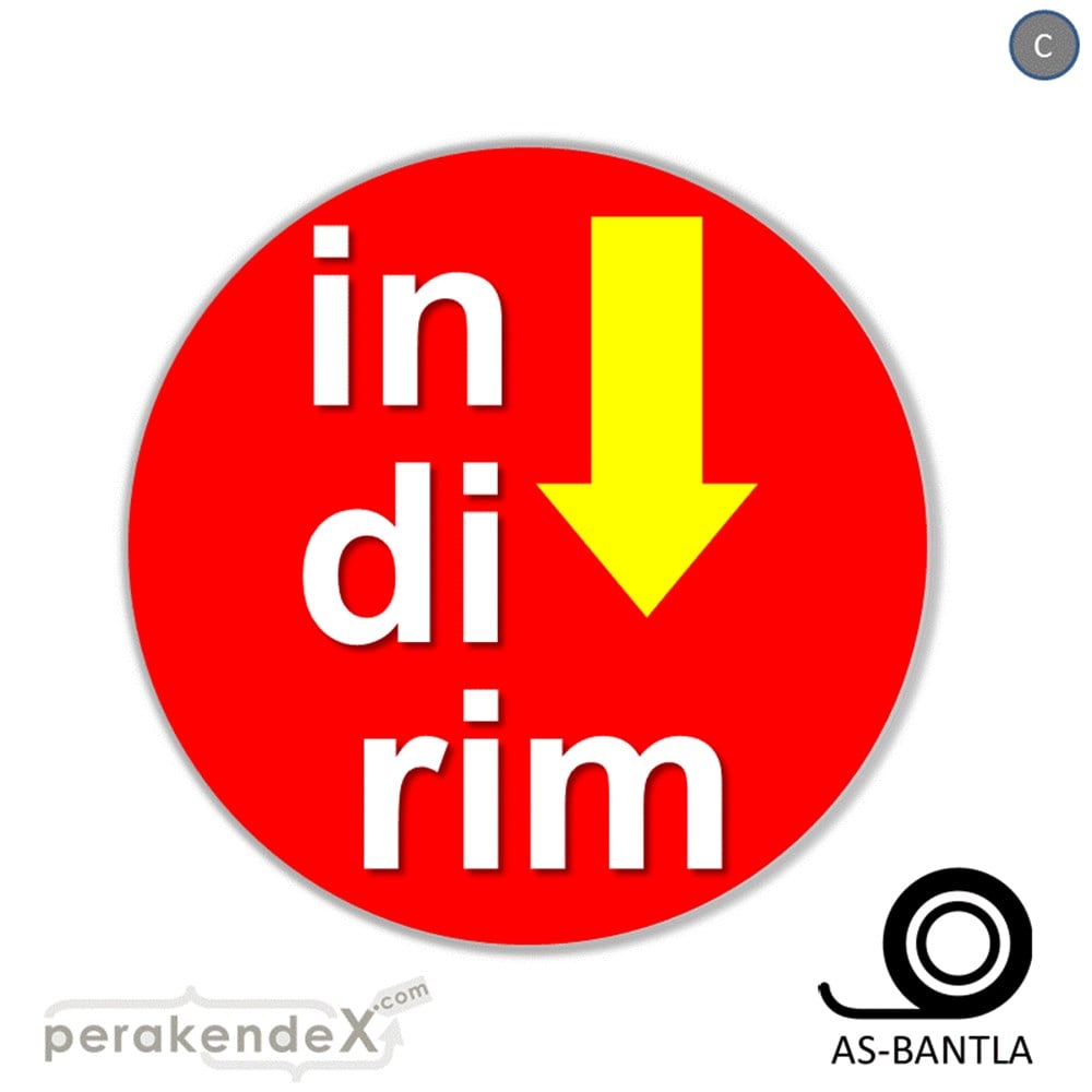 oklu>heceli indirim SERT PLASTİK POSTER -oval,tek yön baskı