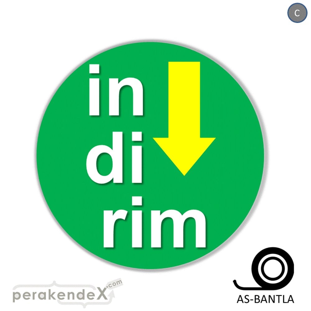 oklu>heceli indirim SERT PLASTİK POSTER -oval,tek yön baskı